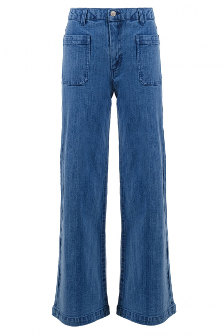 COTTON Maisha Straight Cut Jeans - Medium Wash