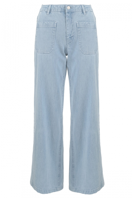 COTTON Maisha Straight Cut Jeans - Light Wash