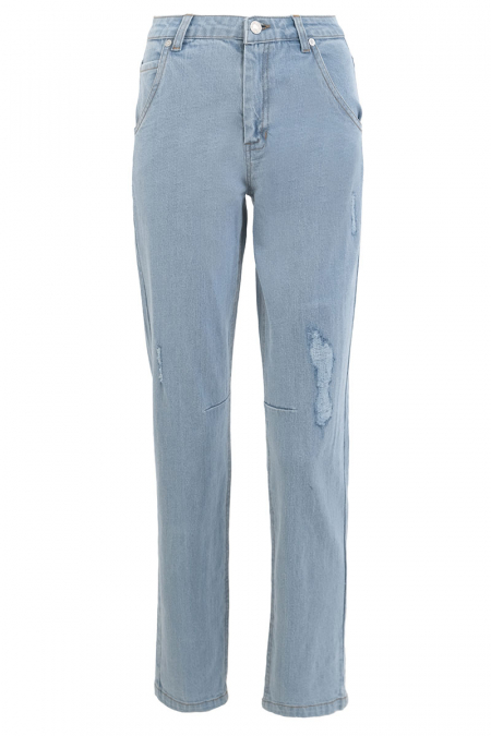 COTTON Carson Tapered Rip Jeans 3.0 - Light Wash