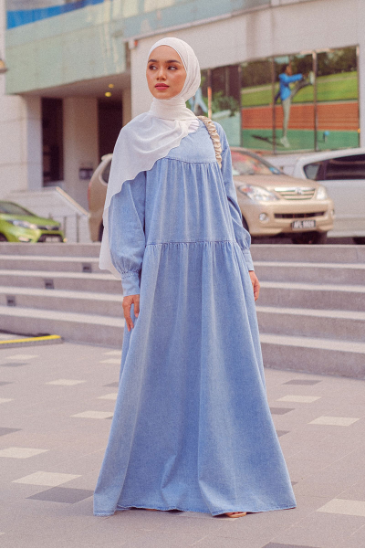COTTON Kihana A-line Denim Dress