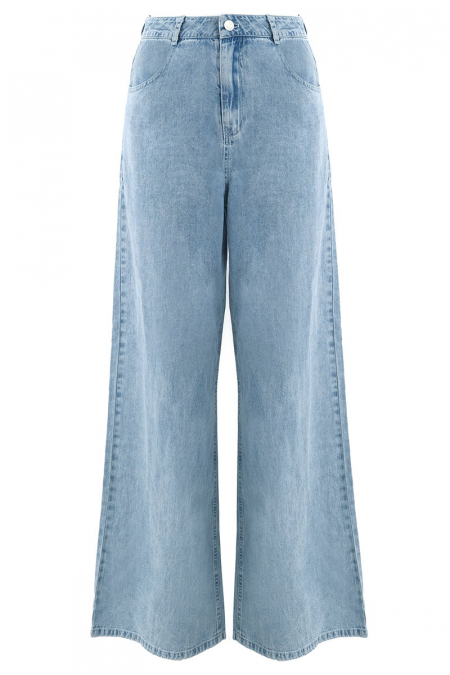 COTTON Melrose Wide Legged Jeans - Light Wash