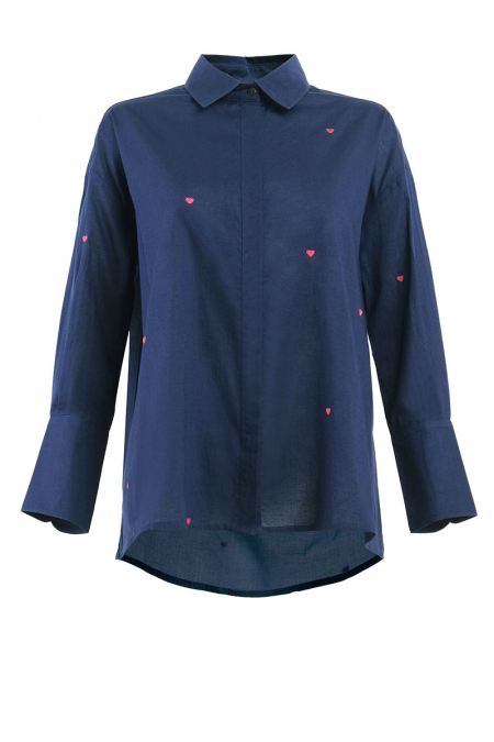Kiandra Love Embroidered Shirt - Eclipse
