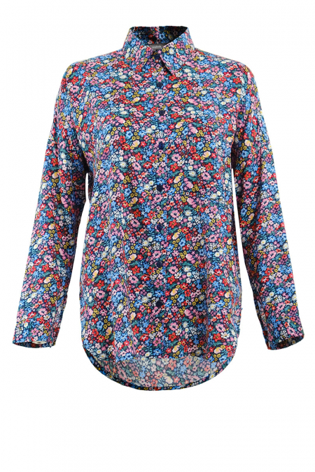 Jolena Front Button Shirt - Multicolour Floral