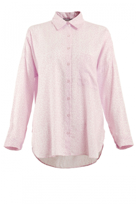 Jolena Front Button Shirt - Blush Floral