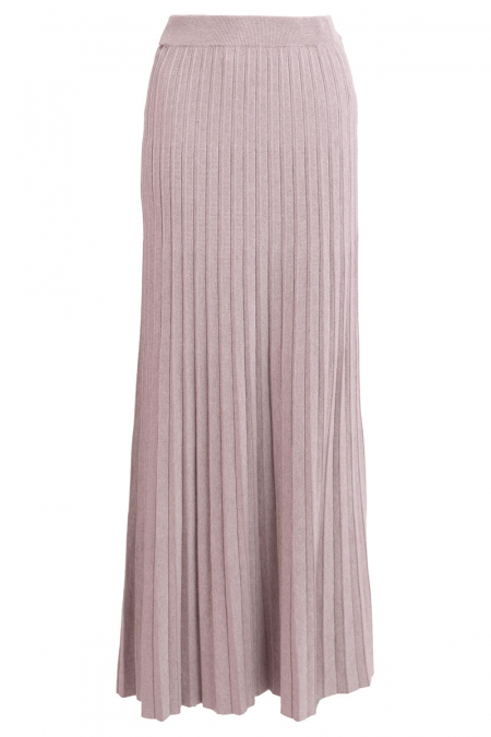 Sufiya Ribbed Knit Skirt - Pink Mist
