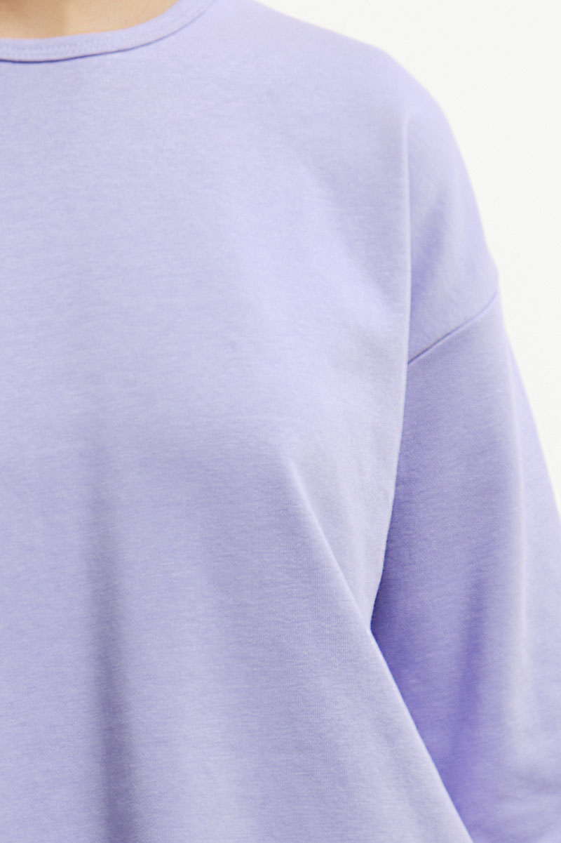 Mentari Drop Shoulder Tee - Lilac - Poplook.com