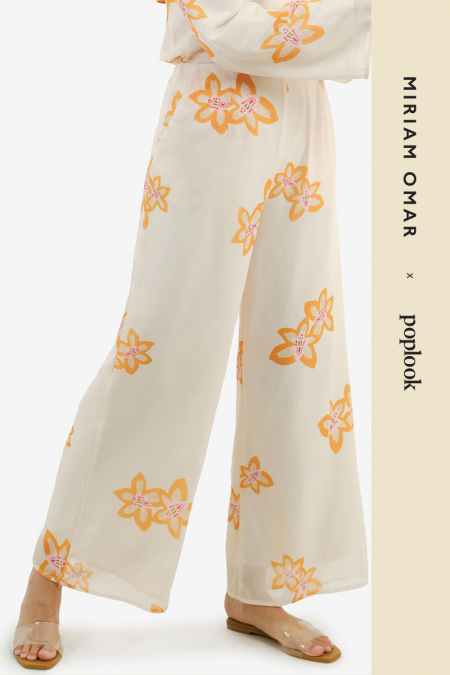 Zaiton Wide Legged Pants - Mango Orchid