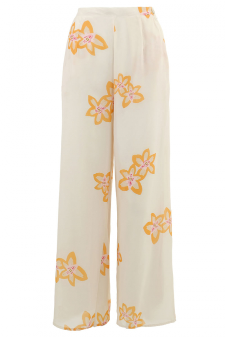 Zaiton Wide Legged Pants - Mango Orchid