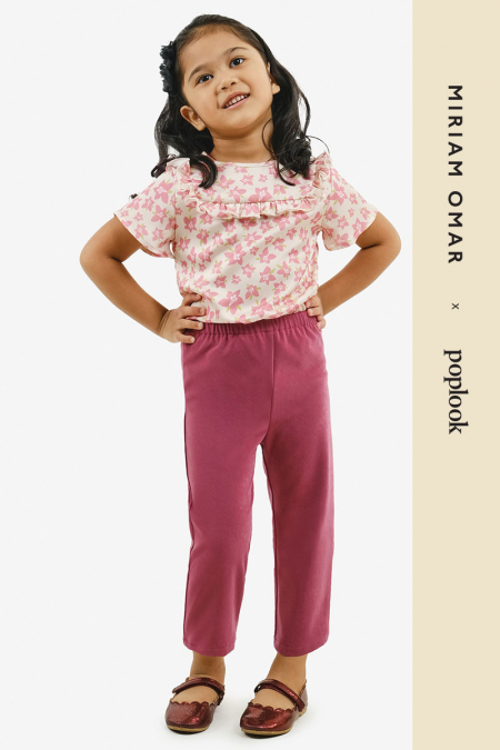 KIDS Saharah Tapered Pants - Berry Pink