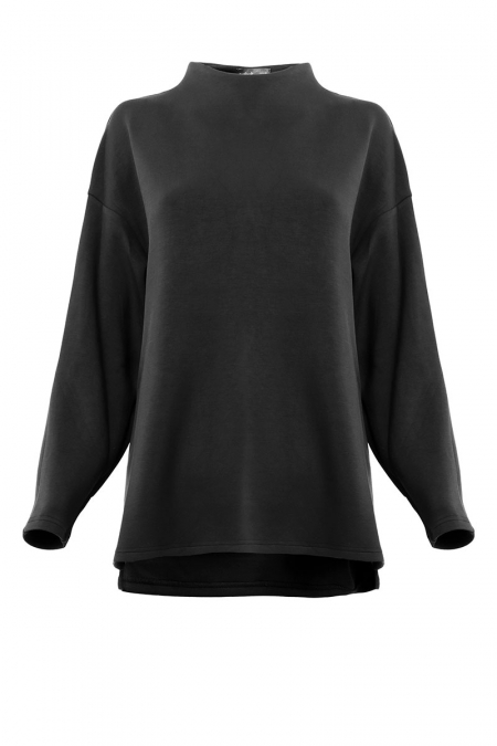 Denali High Neck Blouse - Black