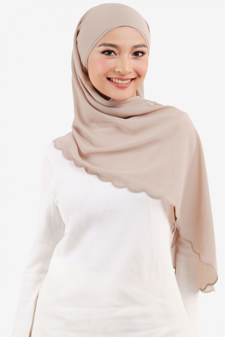 Marshanna Embroidered Headscarf - Sand