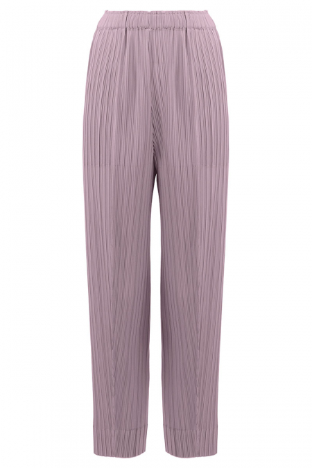 Lijana Pleated Elastic Waist Pants - Deep Lavender
