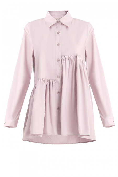 Audrina Front Button Shirt - Rose Dust