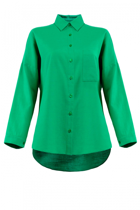 Bittania Front Button Shirt -  Jade Green