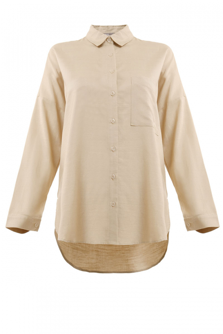 Bittania Front Button Shirt -  Sand
