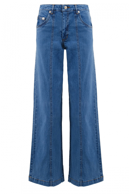 COTTON Kimowan Straight Cut Jeans - Medium Wash