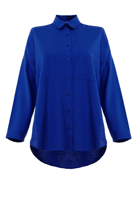 Bittania Front Button Shirt -  Royal Blue