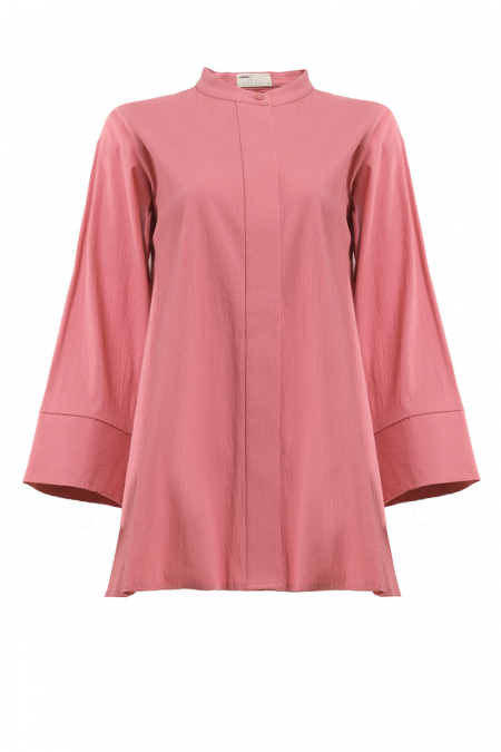 Kaylina Front Button Blouse - Pink Confetti