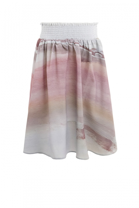 KIDS Aliza A-Line Skirt - Pink/Beige Paint
