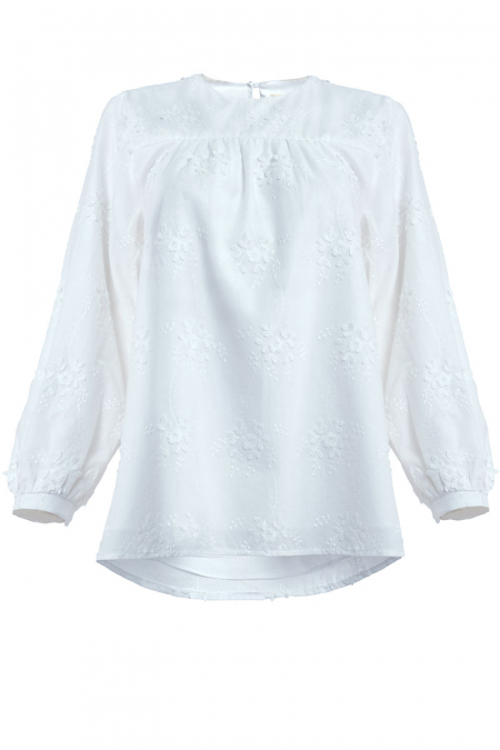 Zaheera Embroidered Blouse - White