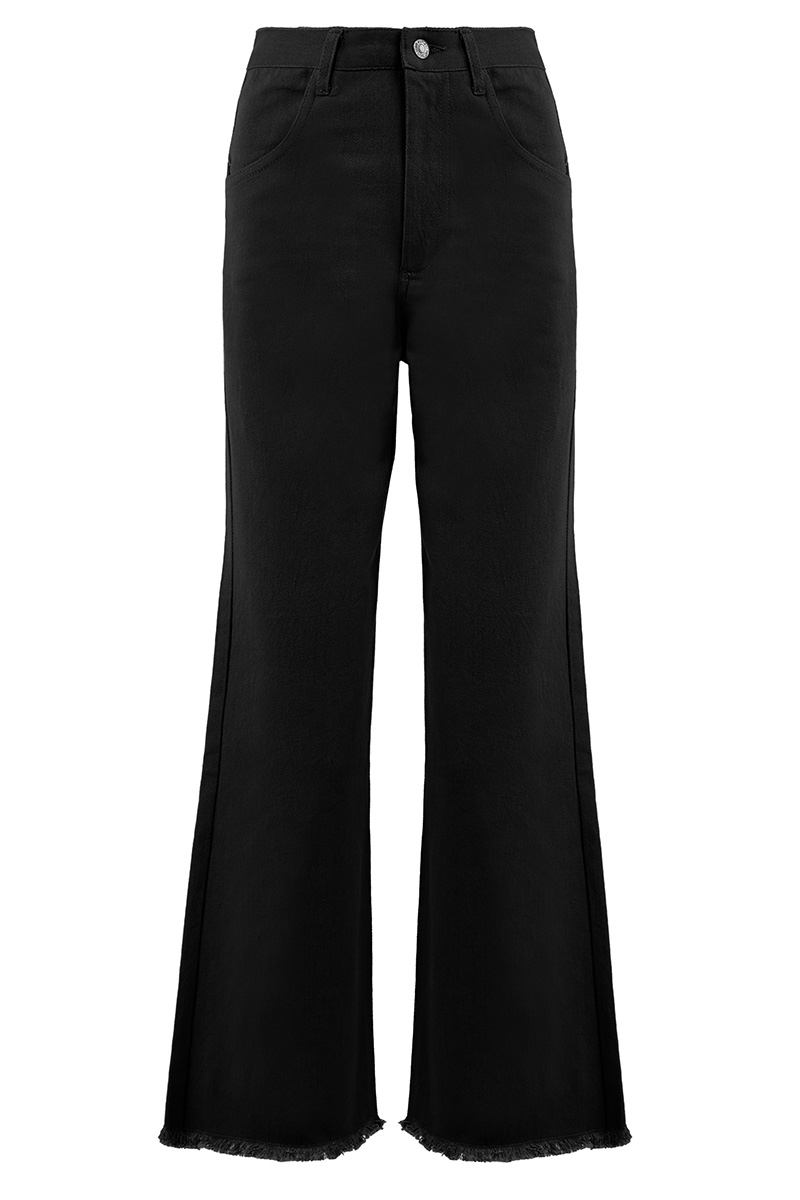 Black comfortlux bootcut total look with pockets