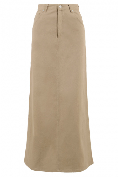 COTTON Reyyan A-line Denim Skirt 2.0 - Beige