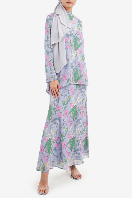 Zakiya Blouse & Skirt - Periwinkle Garden