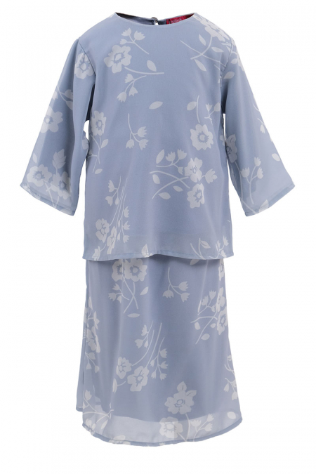 KIDS Salma Set - Dusty Blue Floral
