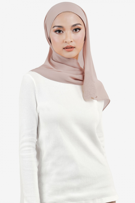 Shadiya Rectangle Chiffon Headscarf - Taupe