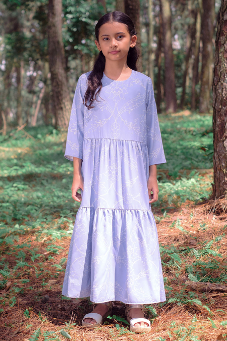 KIDS Raiqa Dress - Periwinkle Print