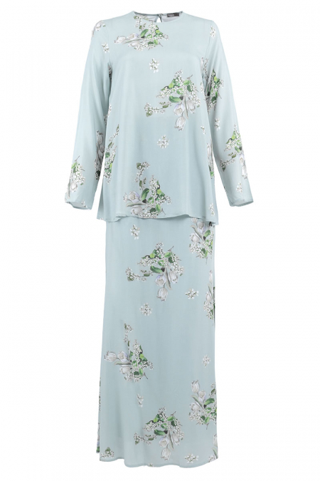 Hasna Blouse & Skirt - Sky Bouquet