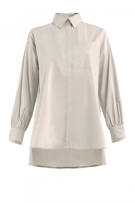Makena Front Button Shirt - Sandshell