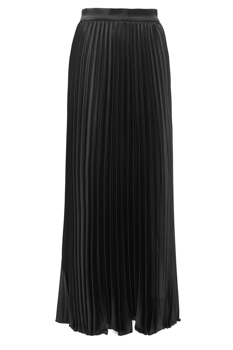 Black Pleated Skirt Fabric | rededuct.com
