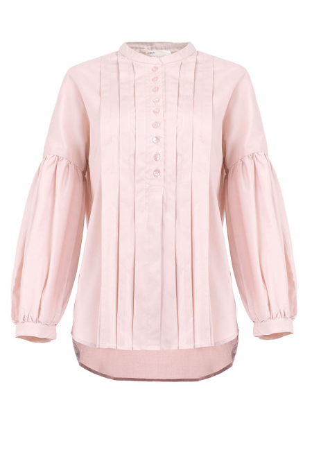 Zaniyah Lantern Sleeve Blouse - Pink