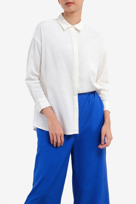 Osenna Front Button Shirt - Off White