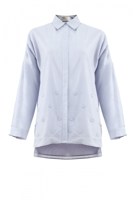 Lavinya Front Button Shirt - Lilac Hint
