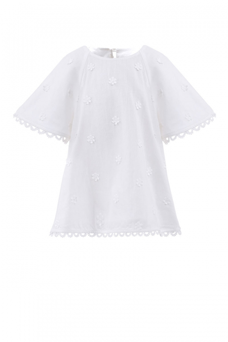 KIDS Makeda Embroidered Blouse - White