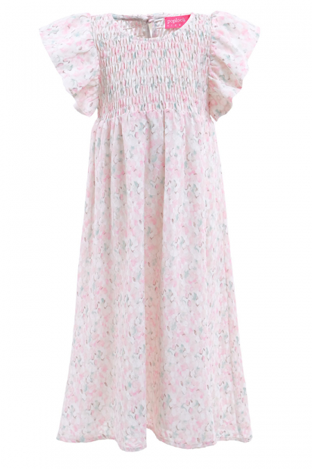 KIDS Maleaha A-line Dress - Pink Abstract