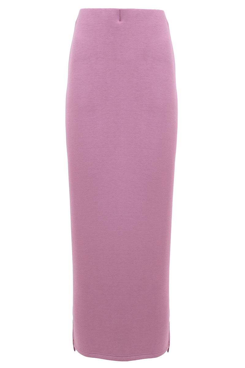 Atalya Pencil Skirt - Berry Pink - Poplook.com