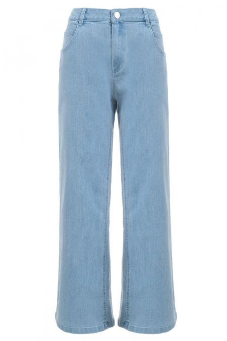 COTTON Yarona Straight Cut Jeans - Blue Wash