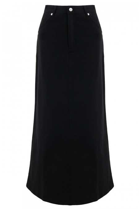 COTTON Reyyan A-line Denim Skirt 2.0 - Black