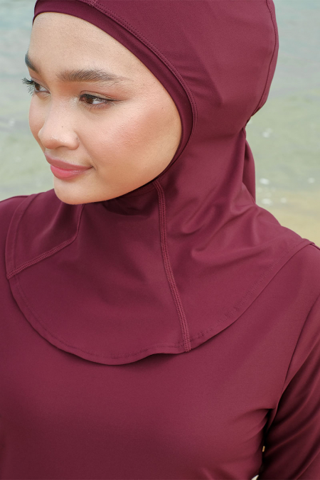 Helvi Swim Pullover Hijab - Cordovan