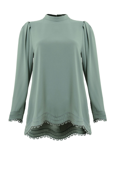 Prisca High Neck Flared Blouse