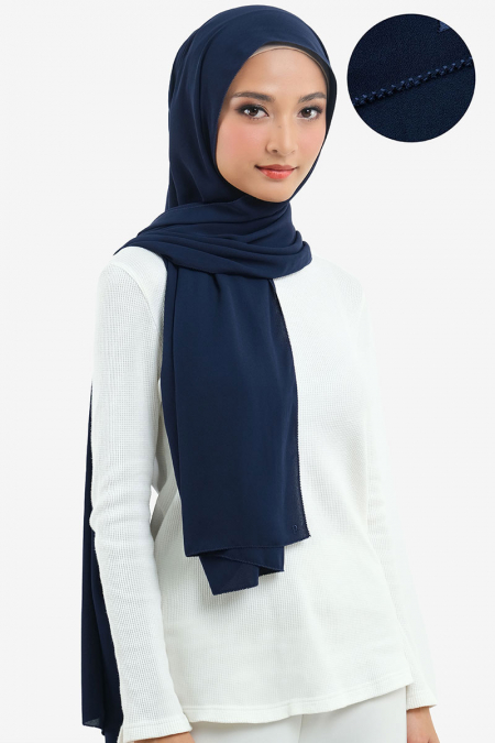 PRE-ORDER Janie Eyelash Headscarf - Navy