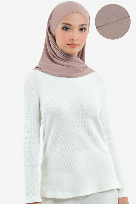 PRE-ORDER Janie Eyelash Headscarf - Taupe