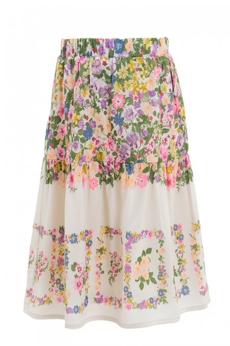 KIDS Riada A-Line Skirt - Beige Print