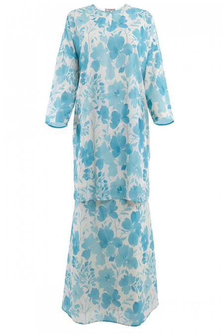 Girang Blouse & Skirt - Blue Flower Canvas