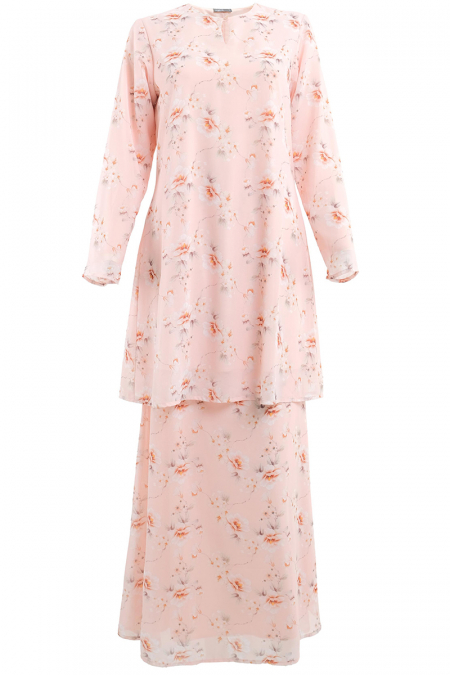 Gembira Blouse & Skirt - Peach Camellia