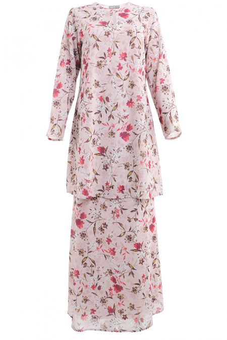 Gembira Blouse & Skirt - Brown Flora
