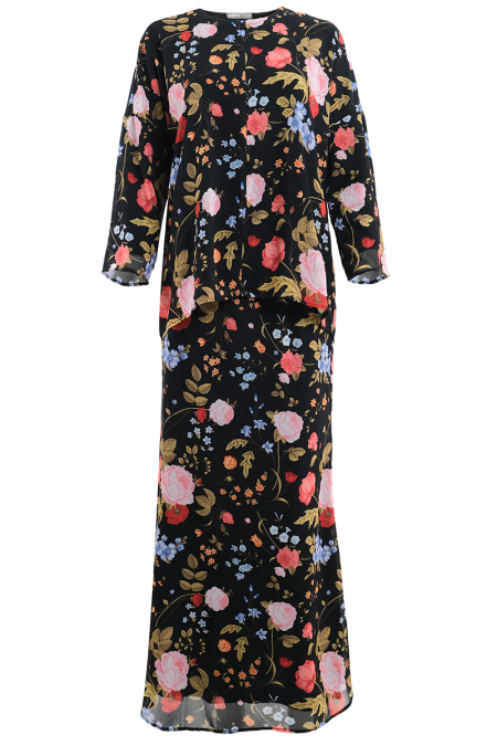Bahagia Blouse & Skirt - Black Paradise